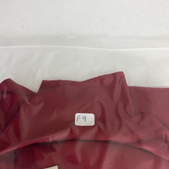 Soft Surroundings Moroccan Red Rayon Crepe Poet Blouse Ruffled Sleeves Small - Picture 7 of 7